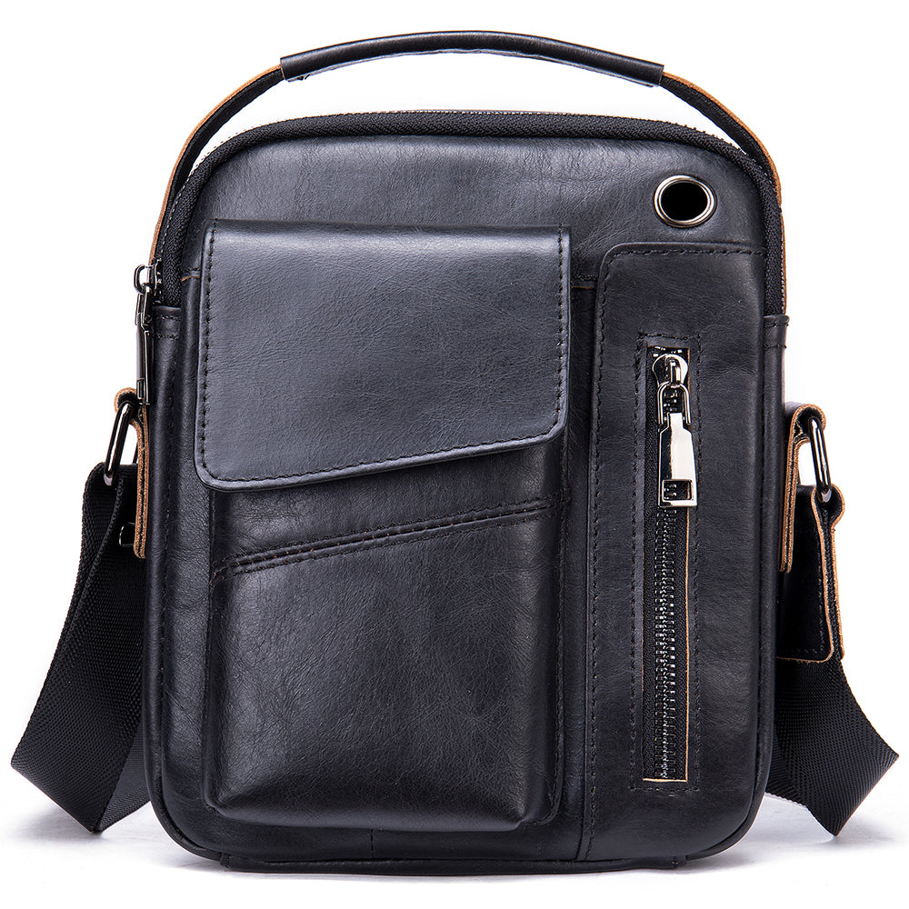 Men's Cowhide Crossbody Shoulder Bag