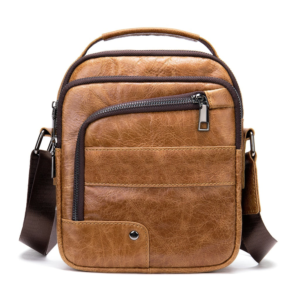Men's Cowhide Crossbody Shoulder Bag