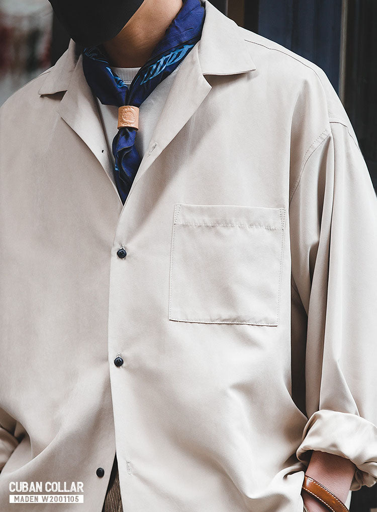 Men's Cuban Collar Loose-Fit Shirt