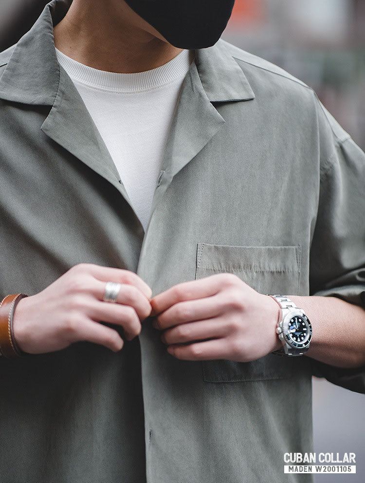 Men's Cuban Collar Loose-Fit Shirt