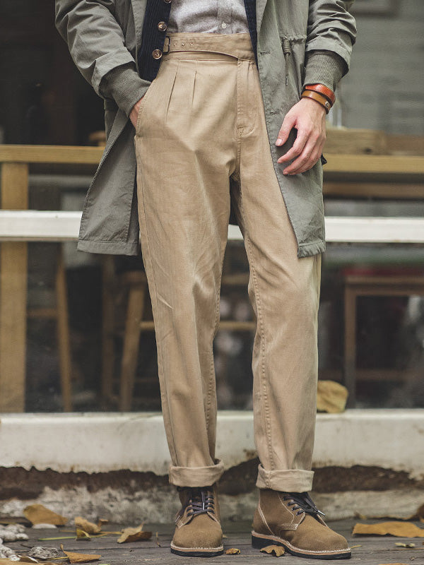Men's Vintage-Inspired GURKHA Pants Straight Casual Pants