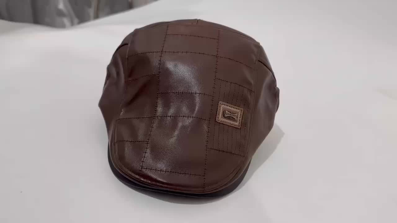 PRIMEVARO™ Heritage Leather Flat Cap