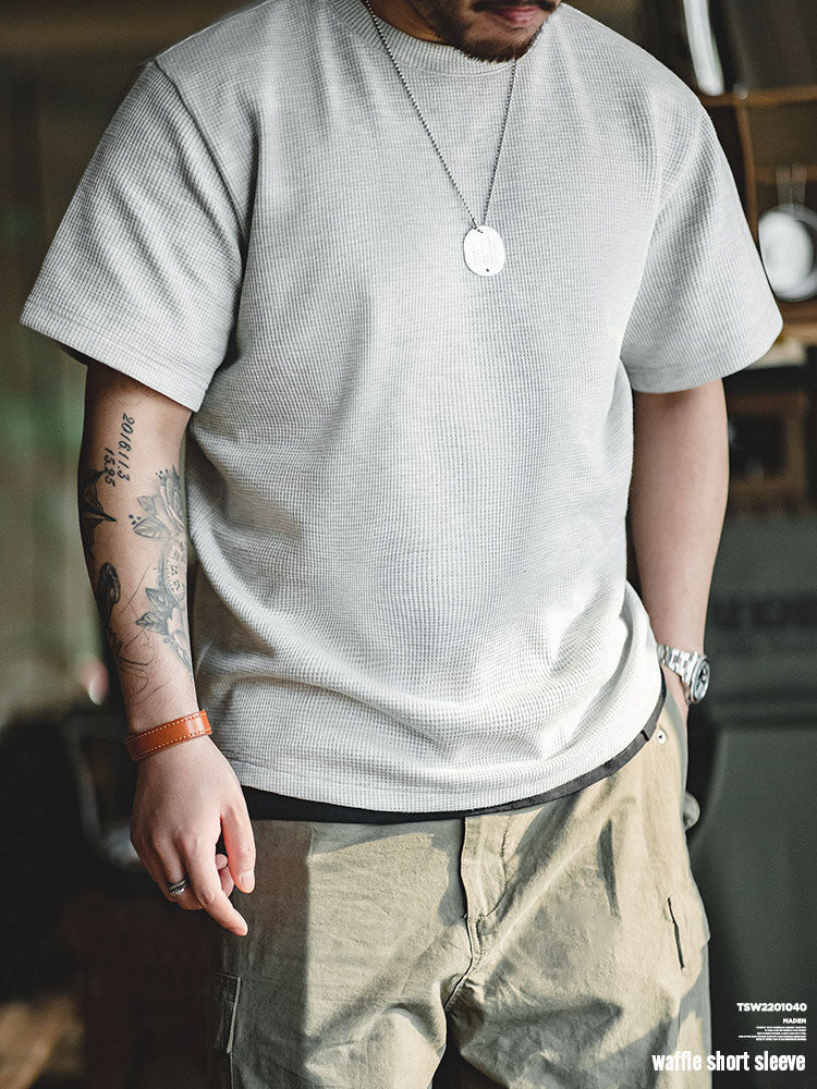 Men's Waffle-Knit Short Sleeve Tee