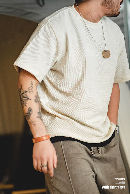 Men's Waffle-Knit Short Sleeve Tee