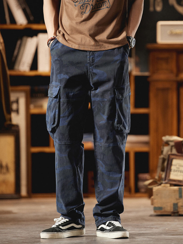 Men's American Vintage-Inspired Camo Cargo Pants