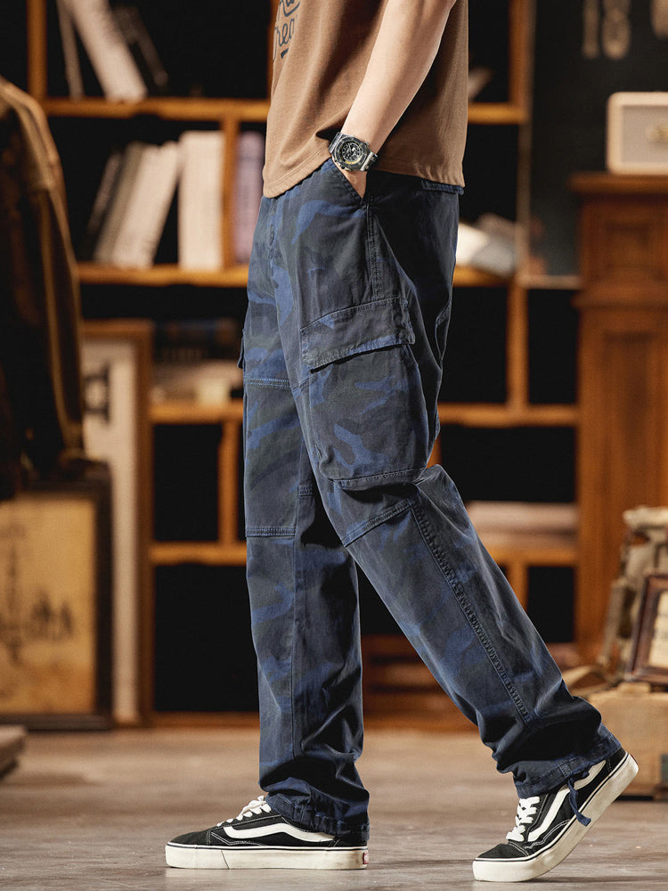 Men's American Vintage-Inspired Camo Cargo Pants