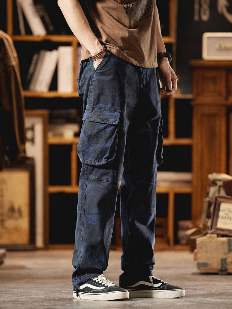 Men's American Vintage-Inspired Camo Cargo Pants