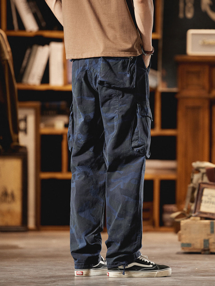 Men's American Vintage-Inspired Camo Cargo Pants