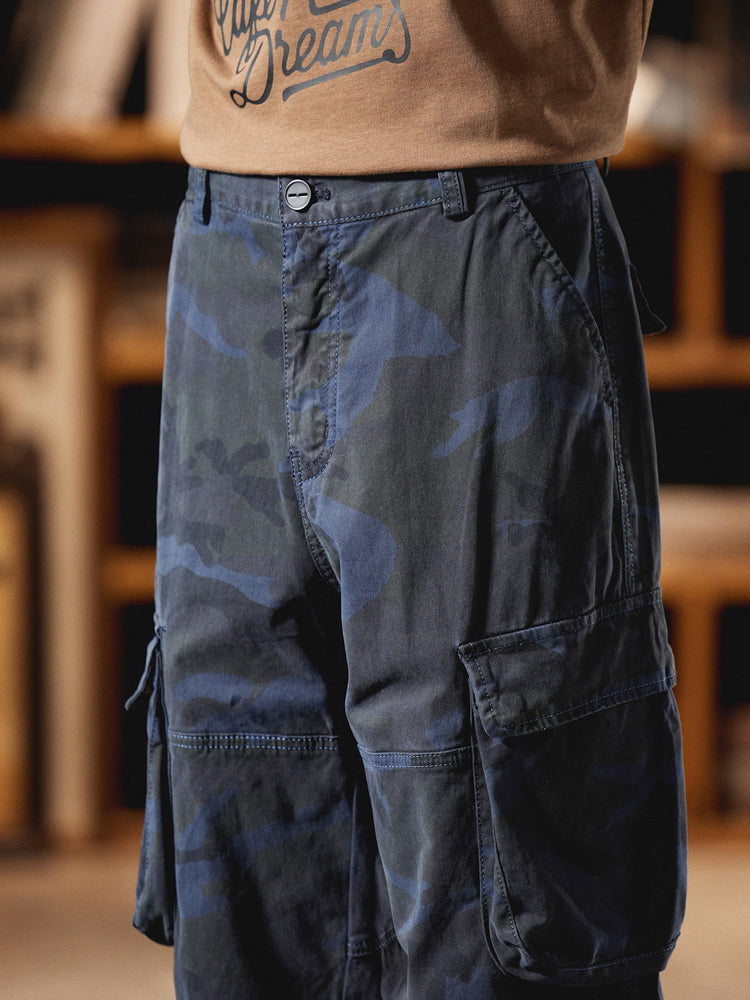 Men's American Vintage-Inspired Camo Cargo Pants