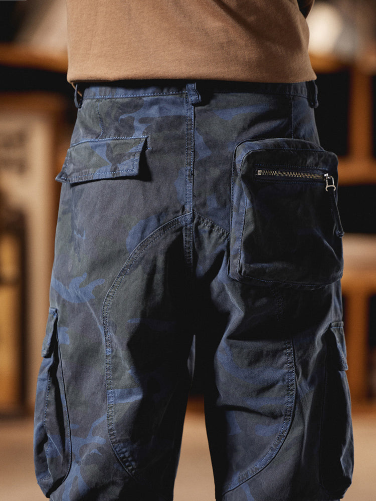 Men's American Vintage-Inspired Camo Cargo Pants