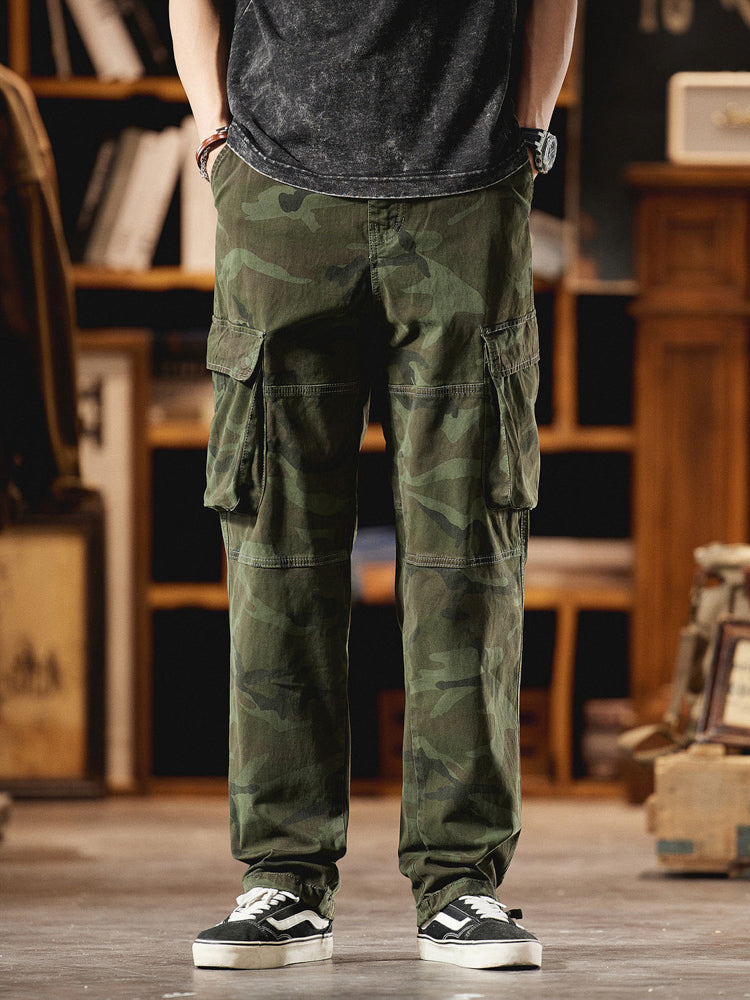 Men's American Vintage-Inspired Camo Cargo Pants
