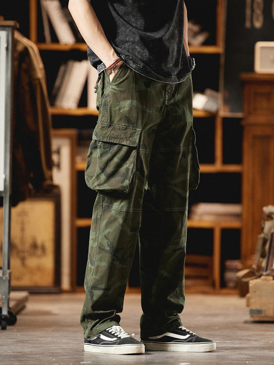 Men's American Vintage-Inspired Camo Cargo Pants