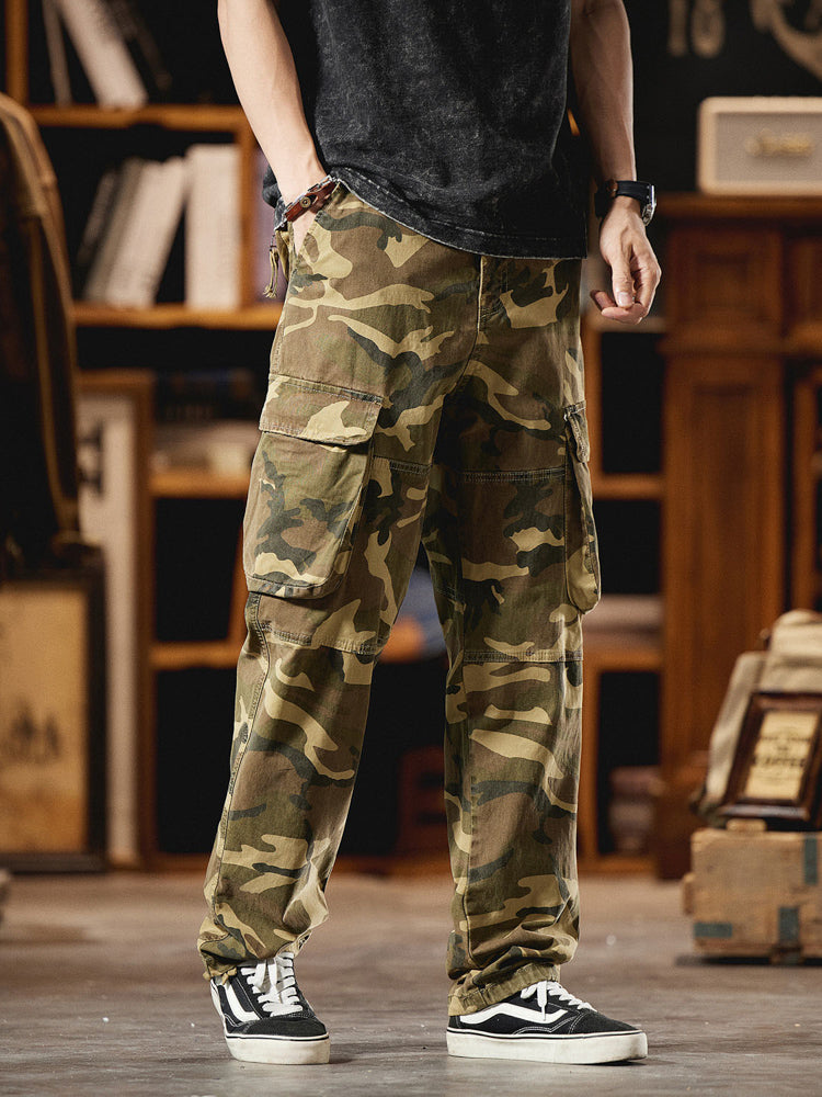 Men's American Vintage-Inspired Camo Cargo Pants