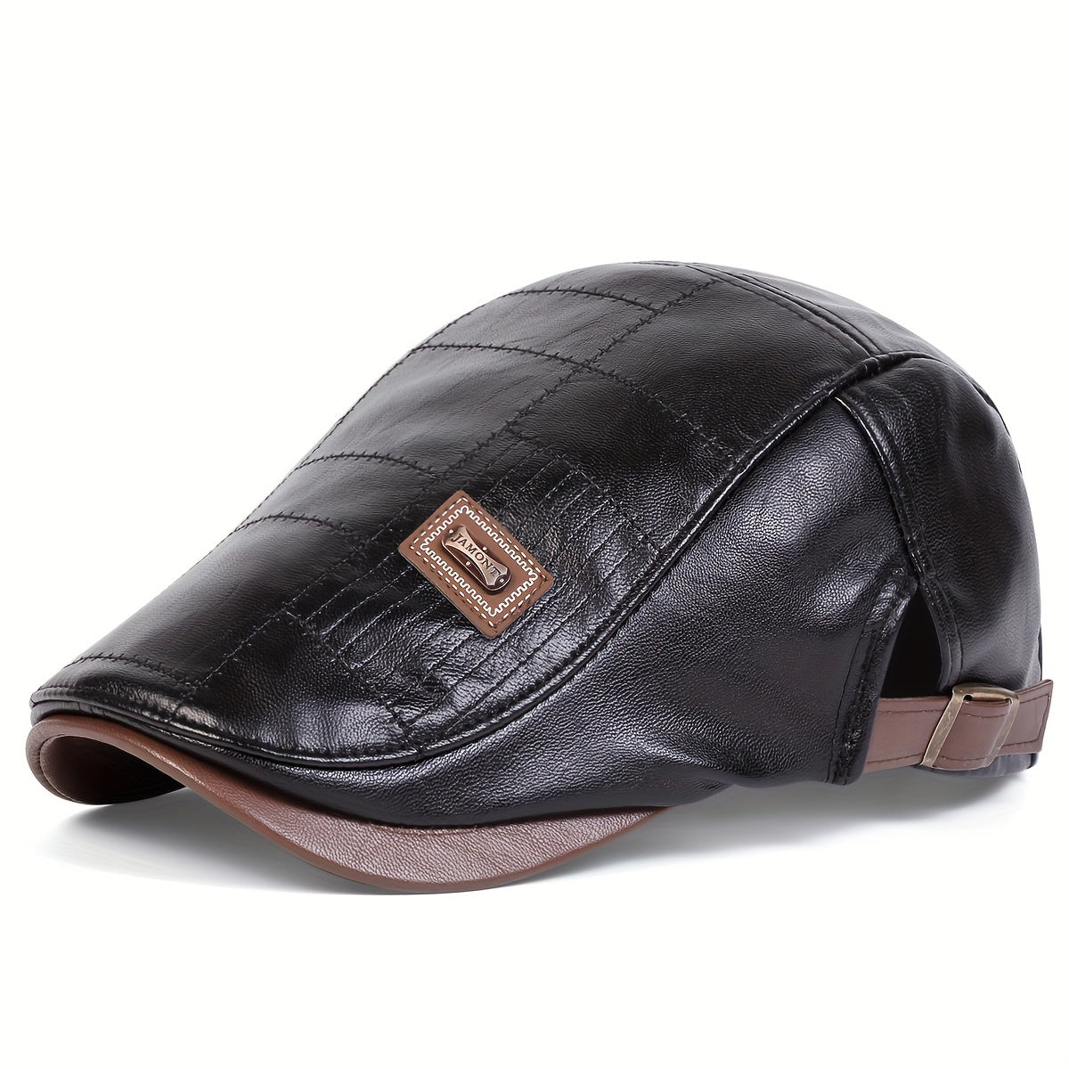 PRIMEVARO™ Heritage Leather Flat Cap
